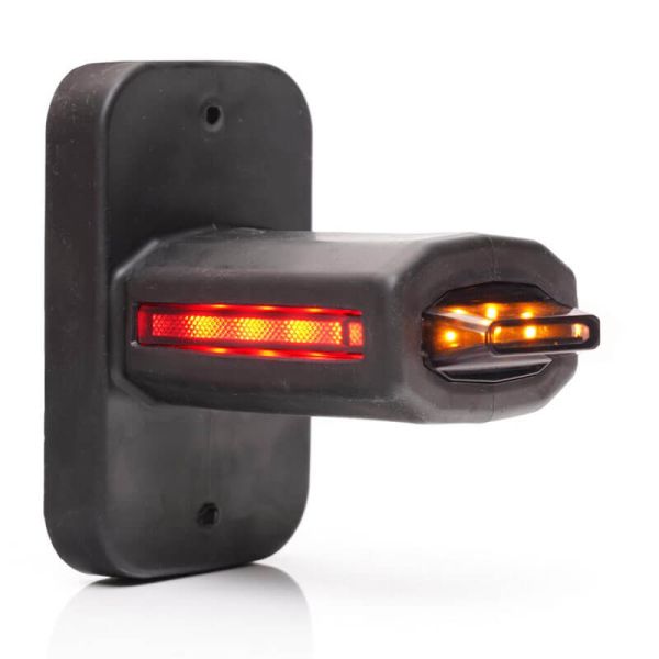 Buzina curta de LED com LED saliente com logotipo Was Black W269.3.1 Âmbar - Branco - Vermelho 12V 24V A R1 SM1