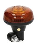Rotativo LED Mini Ámbar 12–24V Perfil Bajo – con Poste DIN Ø86x97mm