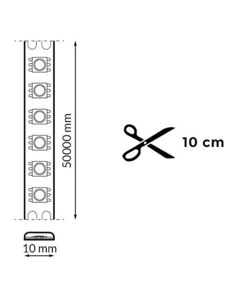 Medidas Tira LED 220V AC PROSTRIP SMD2835 12W/m IP65 – Encaixável até 50m | CRI90 Regulável TRIAC