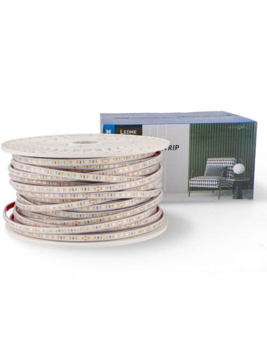 Tira LED 220V AC PROSTRIP SMD2835 12W/m IP65 – Enlazable hasta 50m | CRI90 Regulable TRIAC