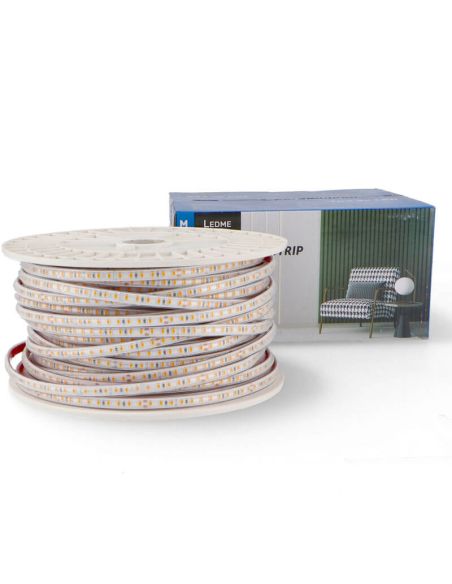 Tira LED 220V AC PROSTRIP SMD2835 12W/m IP65 – Enlazable hasta 50m | CRI90 Regulable TRIAC
