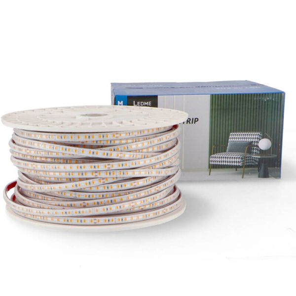 Tira LED 220V AC PROSTRIP SMD2835 12W/m IP65 – Enlazable hasta 50m | CRI90 Regulable TRIAC