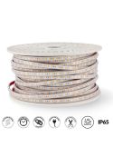 Bande LED 220 V CA PROSTRIP SMD2835 12 W/m IP65 – Enroulable jusqu'à 50 m | CRI90, TRIAC réglable
