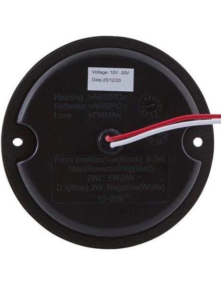 Feu arrière de recul LED HELLA VALUEFIT Ø 95 mm 12/24 V – IP67 1,5 W – Montage arrière - AR - 2ZR 357 028-041