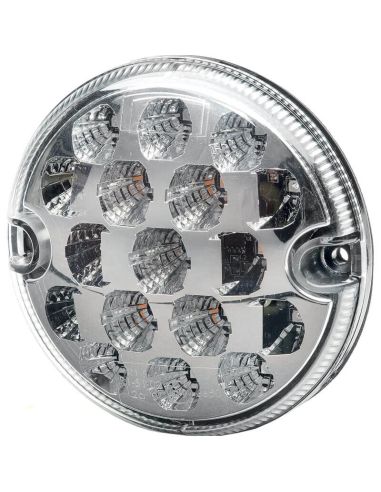 Piloto Trasero LED redondo tulipa transparente 95x36mm 12/24V – Freno, Posición e Intermitente – 2SD 357 028-001 R1 S1 2a