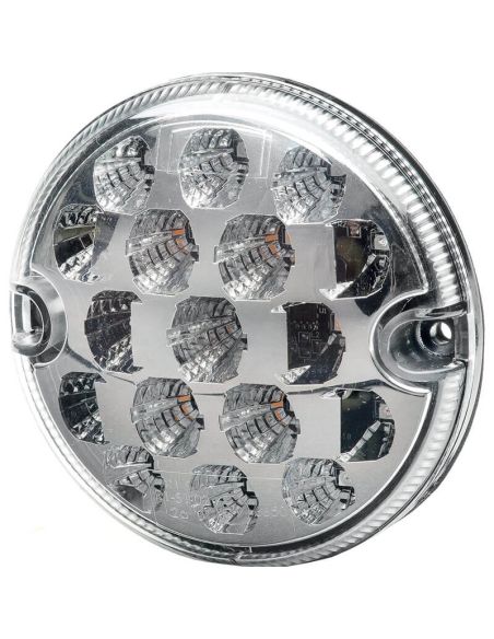 Piloto Trasero LED redondo tulipa transparente 95x36mm 12/24V – Freno, Posición e Intermitente – 2SD 357 028-001 R1 S1 2a