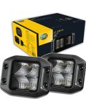 Faro LED cuadrado empotrable de trabajo Black Magic Cube Kit 3,2" 12V/24V 3000Lm 2 Unds. Deutsch Hella 1FA 358 176-821