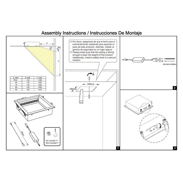 Plafonnier LED encastré BLUE SKY 30x30, 16W 4200K 1280Lm, simulant une lucarne, blanc