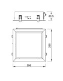 Plafón cielo azul LED empotrable BLUE SKY 30x30, 16W 4200K 1280Lm, simula claraboya, blanco