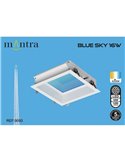 Luminária de teto LED embutida BLUE SKY 30x30, 16W 4200K 1280Lm, simula claraboia, branca