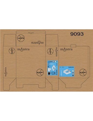 Plafón cielo azul LED empotrable BLUE SKY 30x30, 16W 4200K 1280Lm, simula claraboya, blanco