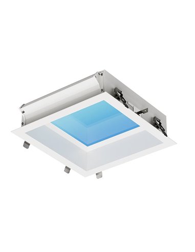Plafón cielo azul LED empotrable BLUE SKY 30x30, 16W 4200K 1280Lm, simula claraboya, blanco