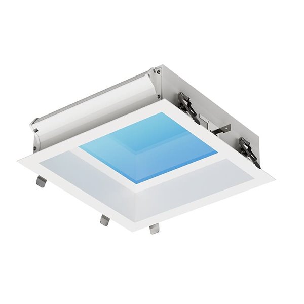 Plafón cielo azul LED empotrable BLUE SKY 30x30, 16W 4200K 1280Lm, simula claraboya, blanco