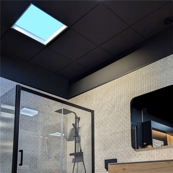 Plafón cielo azul LED empotrable BLUE SKY 30x30, 16W 4200K 1280Lm, simula claraboya, blanco