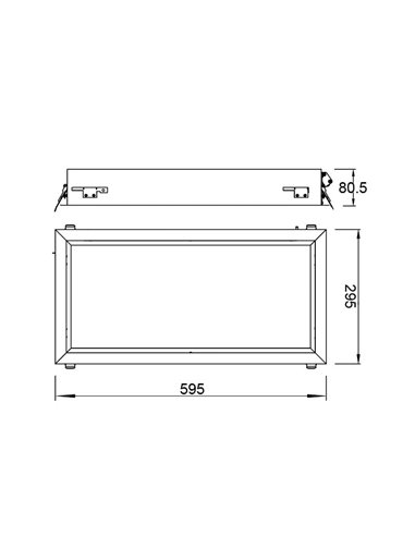 Plafón cielo azul LED empotrable BLUE SKY 60x30, 35W 4200K 29750Lm, simula claraboya, blanco