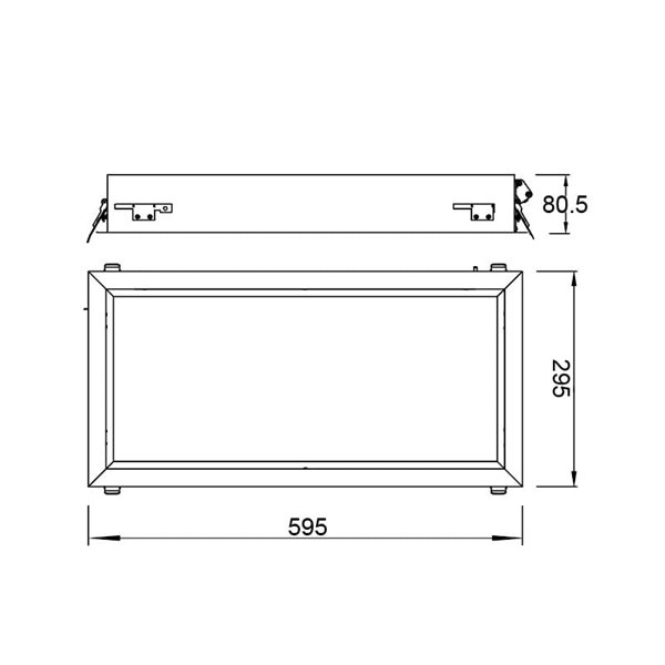 Plafón cielo azul LED empotrable BLUE SKY 60x30, 35W 4200K 29750Lm, simula claraboya, blanco
