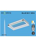 Plafón cielo azul LED empotrable BLUE SKY 60x30, 35W 4200K 29750Lm, simula claraboya, blanco
