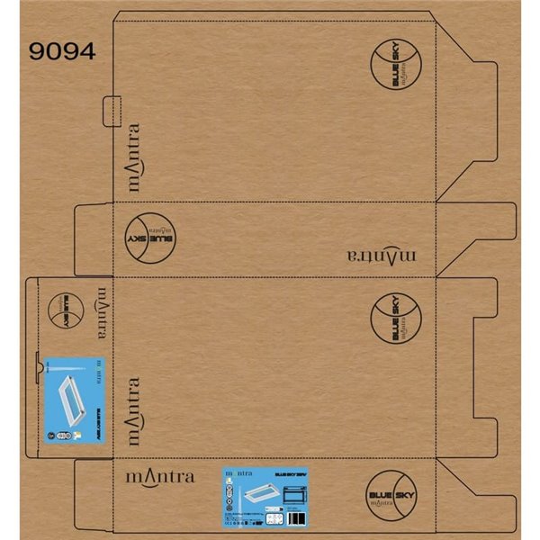 Luminária de teto LED embutida BLUE SKY 60x30, 35W 4200K 29750Lm, simula claraboia, branca