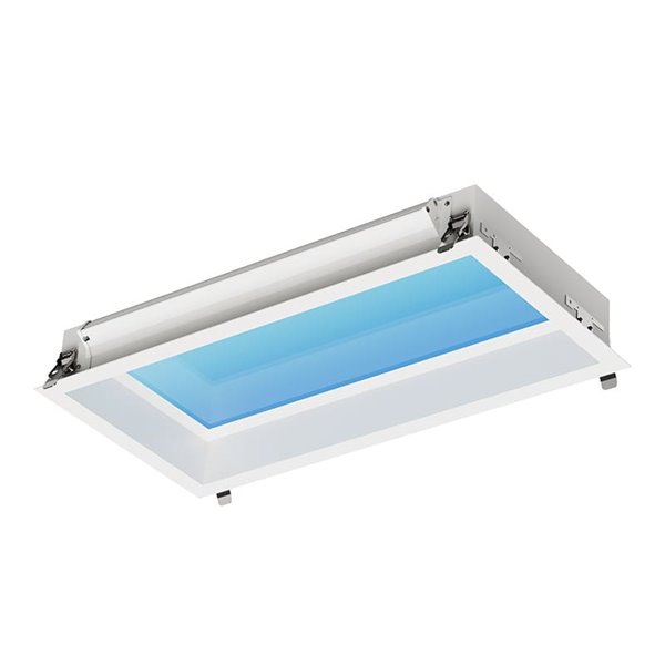 Plafón cielo azul LED empotrable BLUE SKY 60x30, 35W 4200K 29750Lm, simula claraboya, blanco