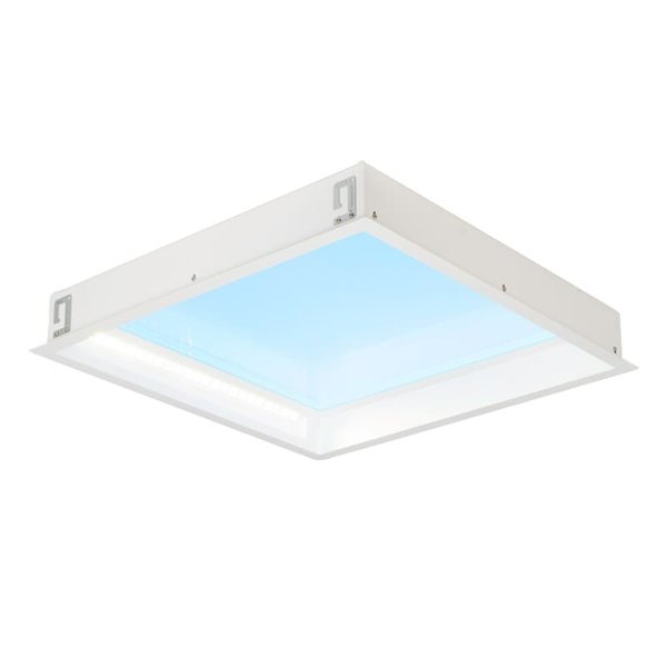 Luminária de teto embutida LED Blue Sky 60x60, 60W 4500K 4000Lm, simula claraboia, branca
