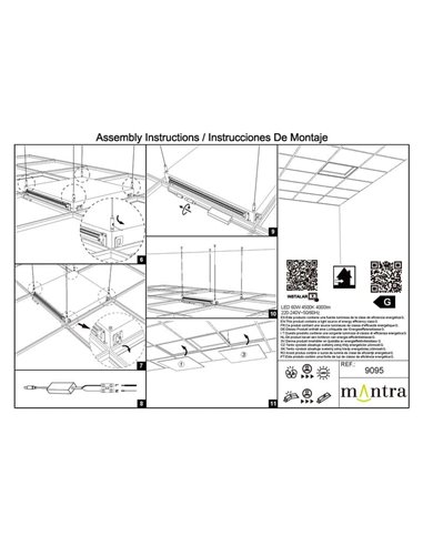 Luminária de teto embutida LED Blue Sky 60x60, 60W 4500K 4000Lm, simula claraboia, branca