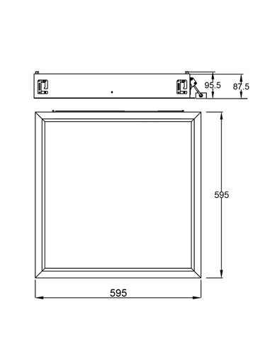 Plafón cielo azul LED empotrable BLUE SKY 60x60, 60W 4500K 4000Lm, simula claraboya, blanco