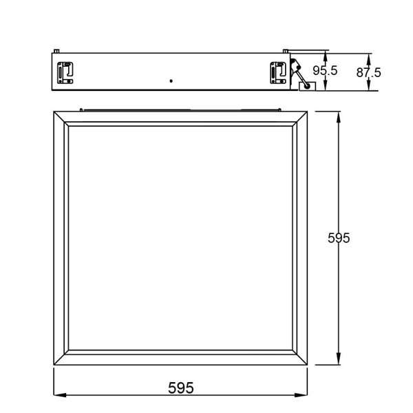 Plafón cielo azul LED empotrable BLUE SKY 60x60, 60W 4500K 4000Lm, simula claraboya, blanco