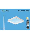 Plafón cielo azul LED empotrable BLUE SKY 60x60, 60W 4500K 4000Lm, simula claraboya, blanco