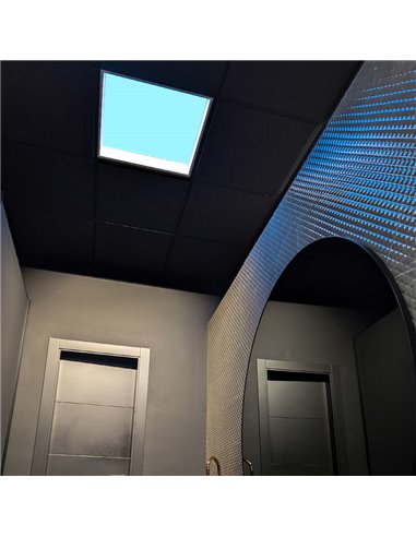 Luminária de teto embutida LED Blue Sky 60x60, 60W 4500K 4000Lm, simula claraboia, branca