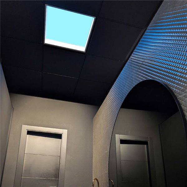 Luminária de teto embutida LED Blue Sky 60x60, 60W 4500K 4000Lm, simula claraboia, branca