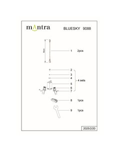 Accesorios montaje empotrado plafón cielo azul BLUE SKY 60x60 2