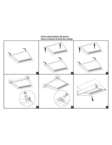 Acessórios de montagem embutida para luminária de teto BLUE SKY 60x60