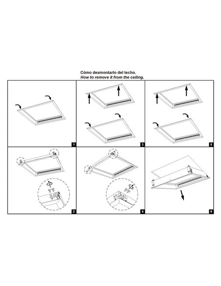 Accessoires d'encastrement pour plafonnier BLUE SKY 60x60
