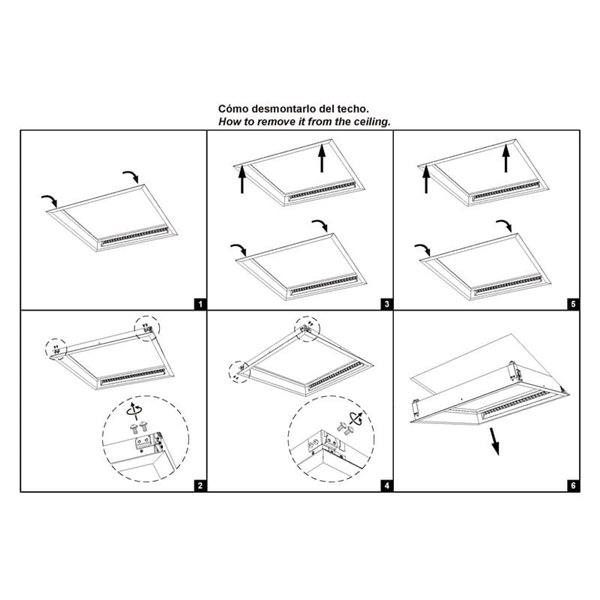 Acessórios de montagem embutida para luminária de teto BLUE SKY 60x60