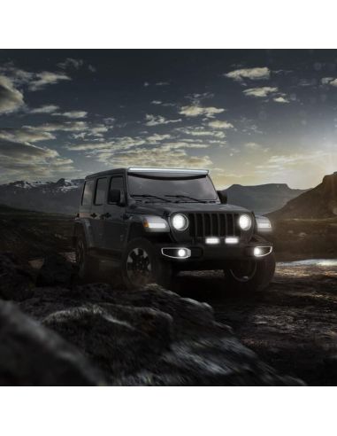 Barra LED Off-Road HELLA Black Magic Tough 20" 6000Lm 12/24V IP69K | Fina | Montagem Externa 1GJ 358 197-301