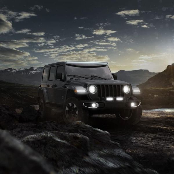 Barra LED Off-Road HELLA Black Magic Tough 20" 6000Lm 12/24V IP69K | Fina | Montagem Externa 1GJ 358 197-301