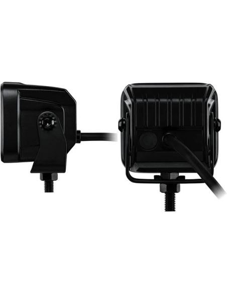 Phare LED HELLA Black Magic Cube 2,7" 12/24 V 1 400 lm – Kit de 2 phares avec connecteur DEUTSCH