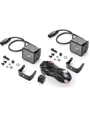 Faro LED HELLA Black Magic Cube 2.7” 12/24V 1400Lm – Kit de 2 Faros con Conector DEUTSCH