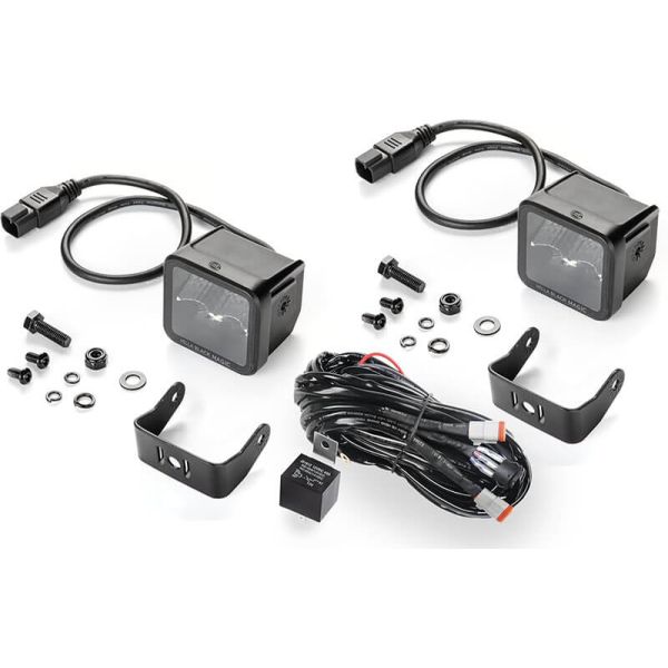Phare LED HELLA Black Magic Cube 2,7" 12/24 V 1 400 lm – Kit de 2 phares avec connecteur DEUTSCH