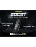 Linterna LED táctica EDC37 8000Lm OLED USB-C IP54 420m alcance con LUMIN SHIELD™
