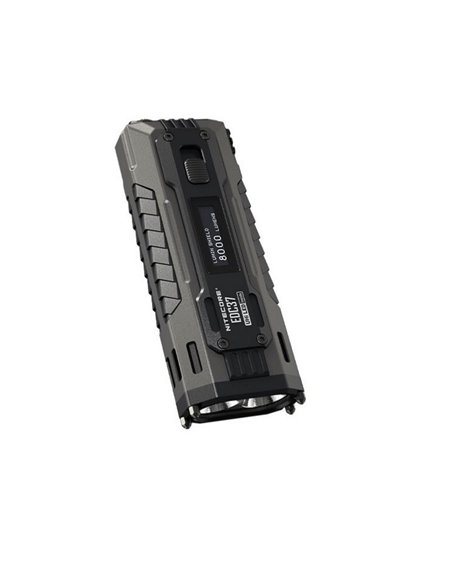 Linterna LED táctica EDC37 8000Lm OLED USB-C IP54 420m alcance con LUMIN SHIELD™