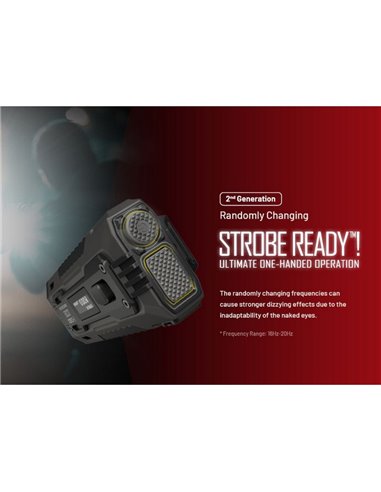 Lanterna LED tática EDC37 8000Lm OLED USB-C IP54 420m de alcance com LUMIN SHIELD™