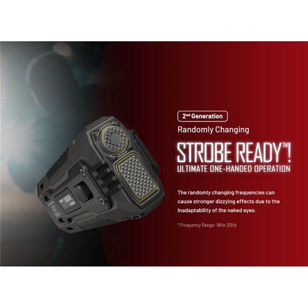 Lampe LED tactique EDC37 8000 lm OLED USB-C IP54 portée 420 m avec LUMIN SHIELD™