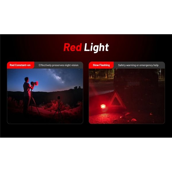 Linterna de trabajo LED portátil NITECORE NWL30 3000Lm recargable con luz roja y repelente de mosquitos IP66