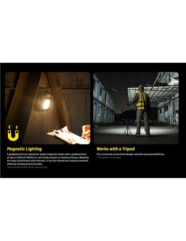 Lampe de travail LED portable rechargeable NITECORE NWL30 3 000 lm avec lumière rouge et anti-moustiques IP66