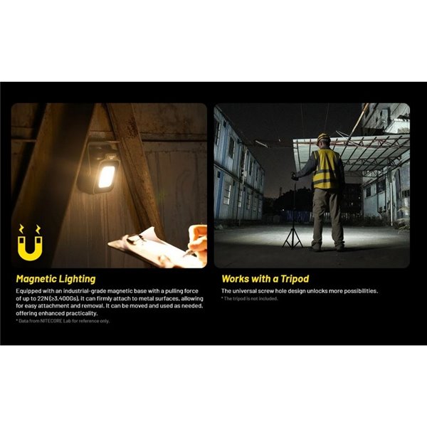 NITECORE NWL30 3000Lm Luz de trabalho LED portátil recarregável com luz vermelha e repelente de mosquitos IP66