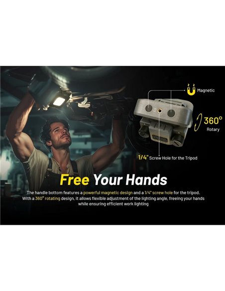 NITECORE NWL30 3000Lm Luz de trabalho LED portátil recarregável com luz vermelha e repelente de mosquitos IP66