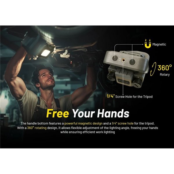 Linterna de trabajo LED portátil NITECORE NWL30 3000Lm recargable con luz roja y repelente de mosquitos IP66