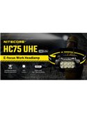 Linterna frontal LED NITECORE HC75 UHE 3000Lm recargable, luz roja y blanca IP68