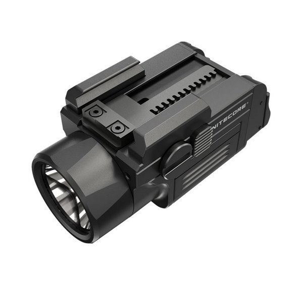 Lanterna tática LED recarregável NITECORE NPL27 650Lm USB-C com suporte IPX6 para Glock/Picatinny